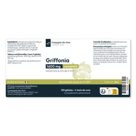 Griffonia concentré - Titré à 25 % de 5 HTP