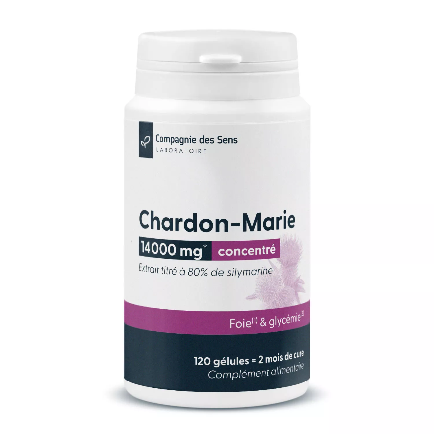 Chardon Marie titré à 80 % de silymarine - 30 gélules végétales