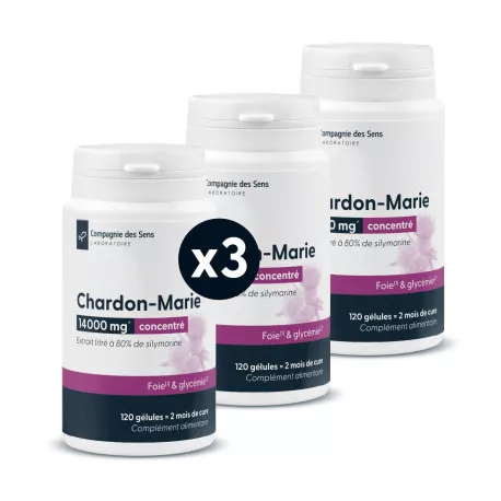 Chardon Marie titré à 80 % de silymarine - 30 gélules végétales