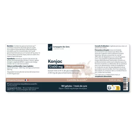 Konjac concentré - 95 % de glucomannane