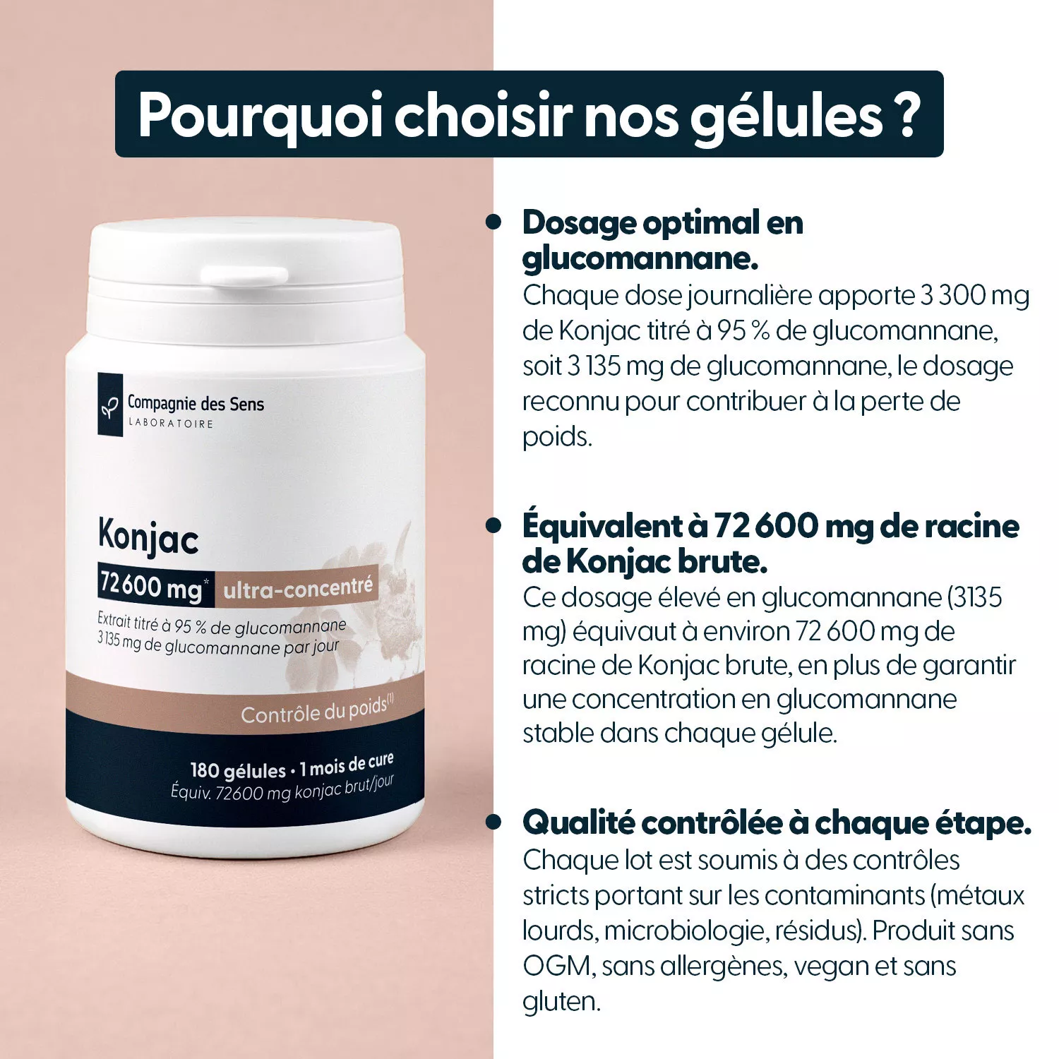 Konjac concentré - 95 % de glucomannane