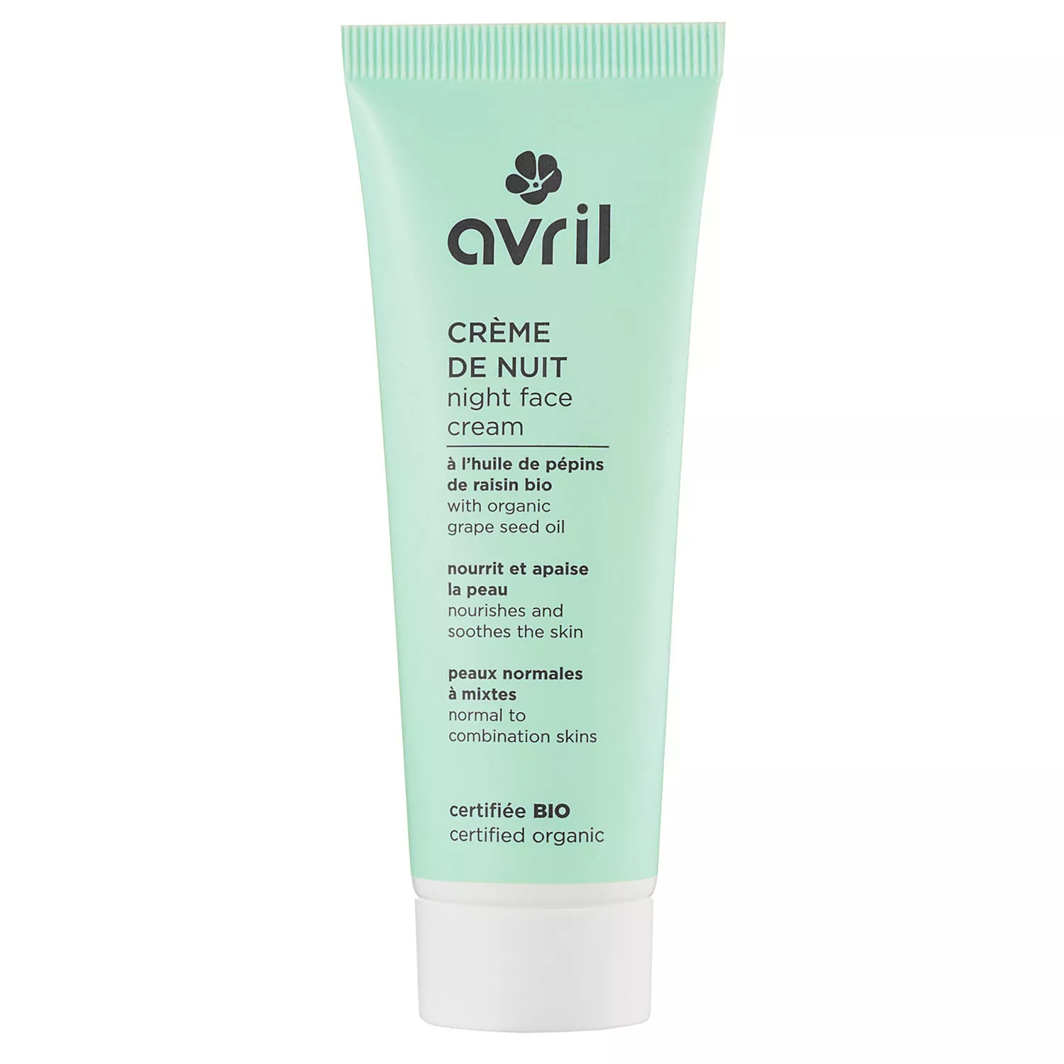 Crème de Nuit Peaux Normales & Mixtes BIO - Avril