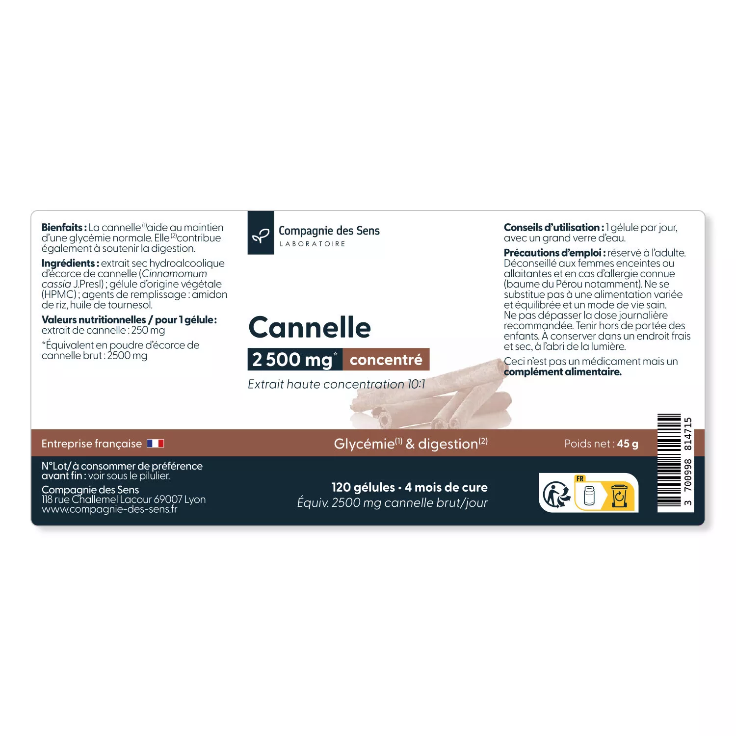 Cannelle concentrée - Ratio 10:1