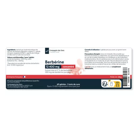 Berbérine concentrée - Issue de berbéris