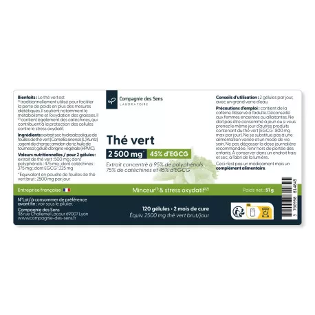 Thé Vert concentré - Titré à 45 % d'EGCG