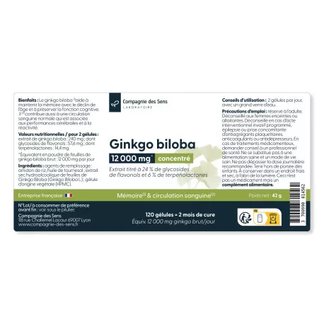 Ginkgo Biloba - 30 gélules végétales