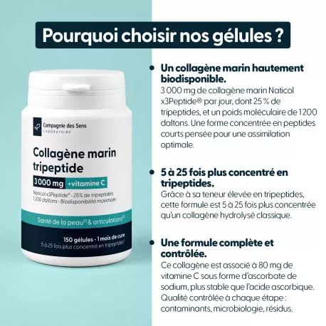 Collagène marin Naticol - Gélules végétales
