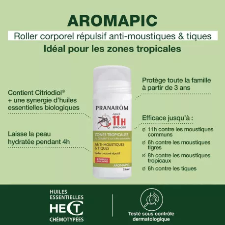 Roller Anti Moustiques BIO - Aux Huiles Essentielles
