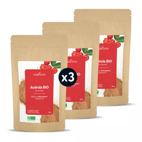 Acérola BIO (en poudre) - riche en vitamine C