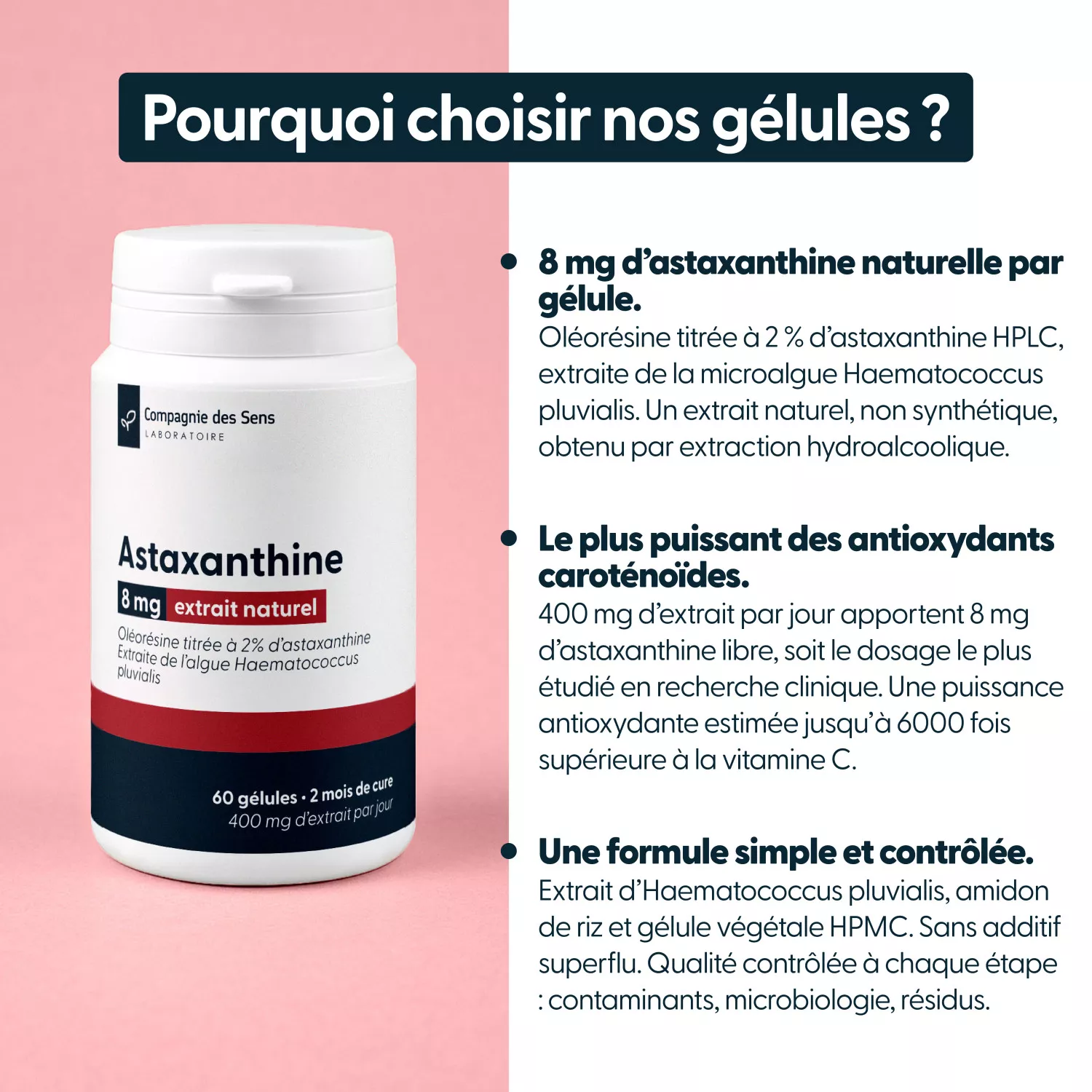 Astaxanthine concentrée - Issue de Haematococcus pluvialis