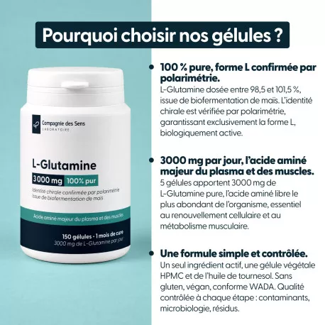 L Glutamine - 3g par jour
